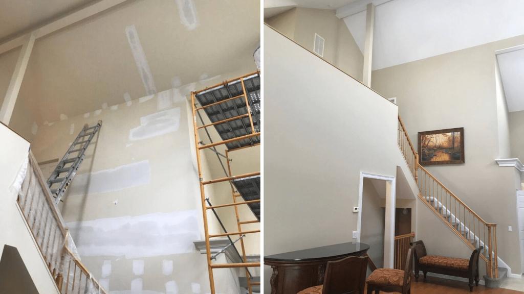 high ceilings paint job before and after 2