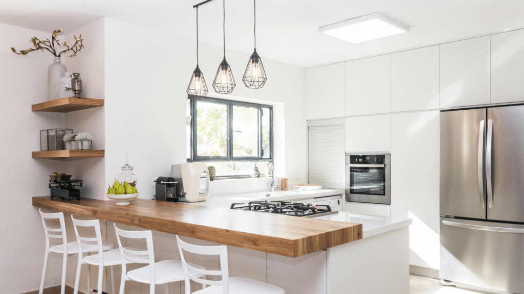 kitchen painted white