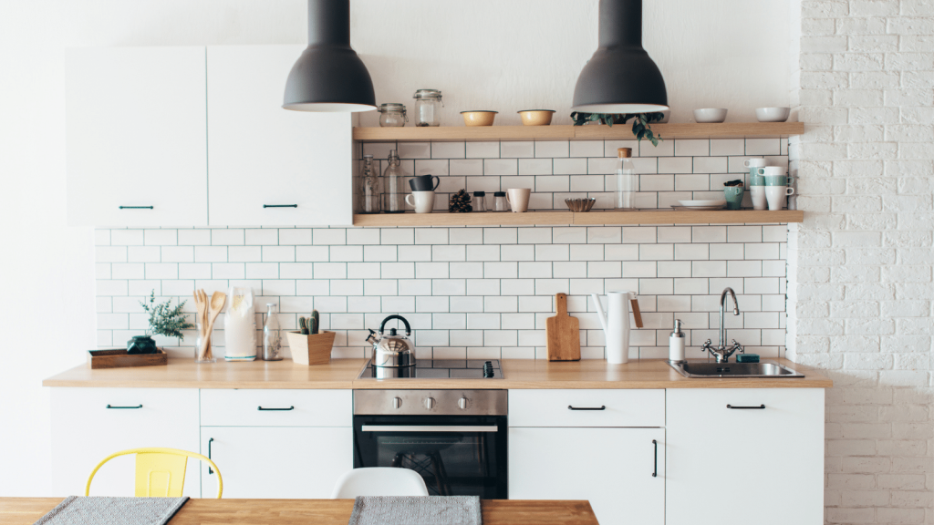 white painted kitchen