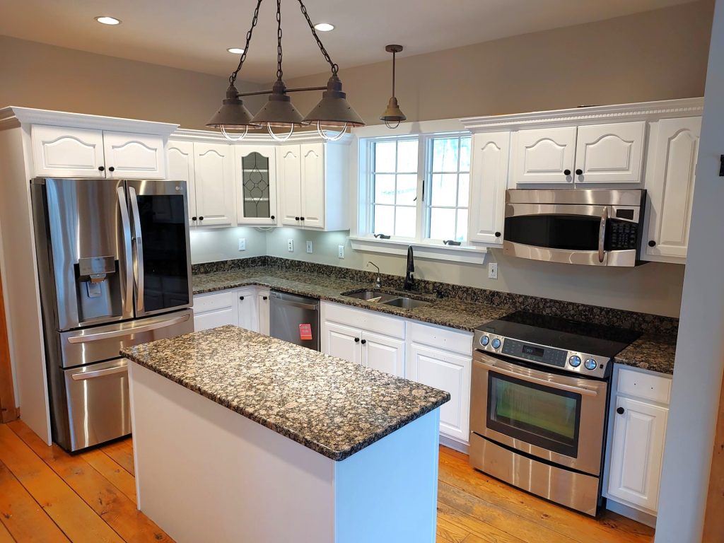 freshly painted cabinets by local kitchen cabinet painting company