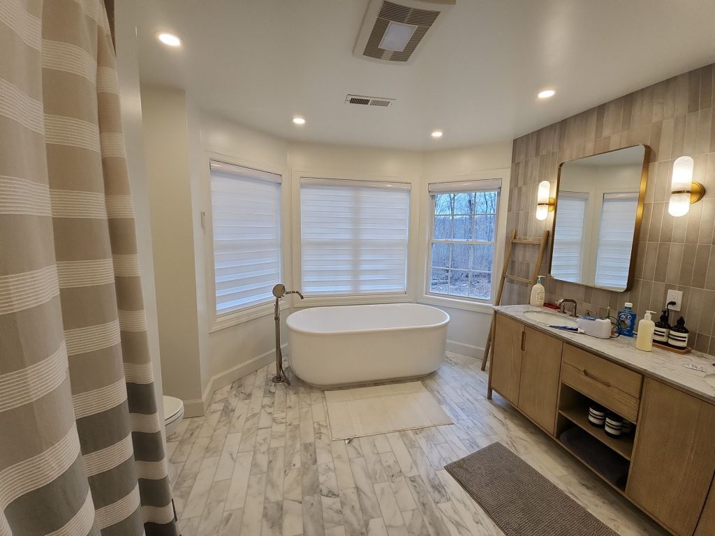 home bathroom after interior painting services